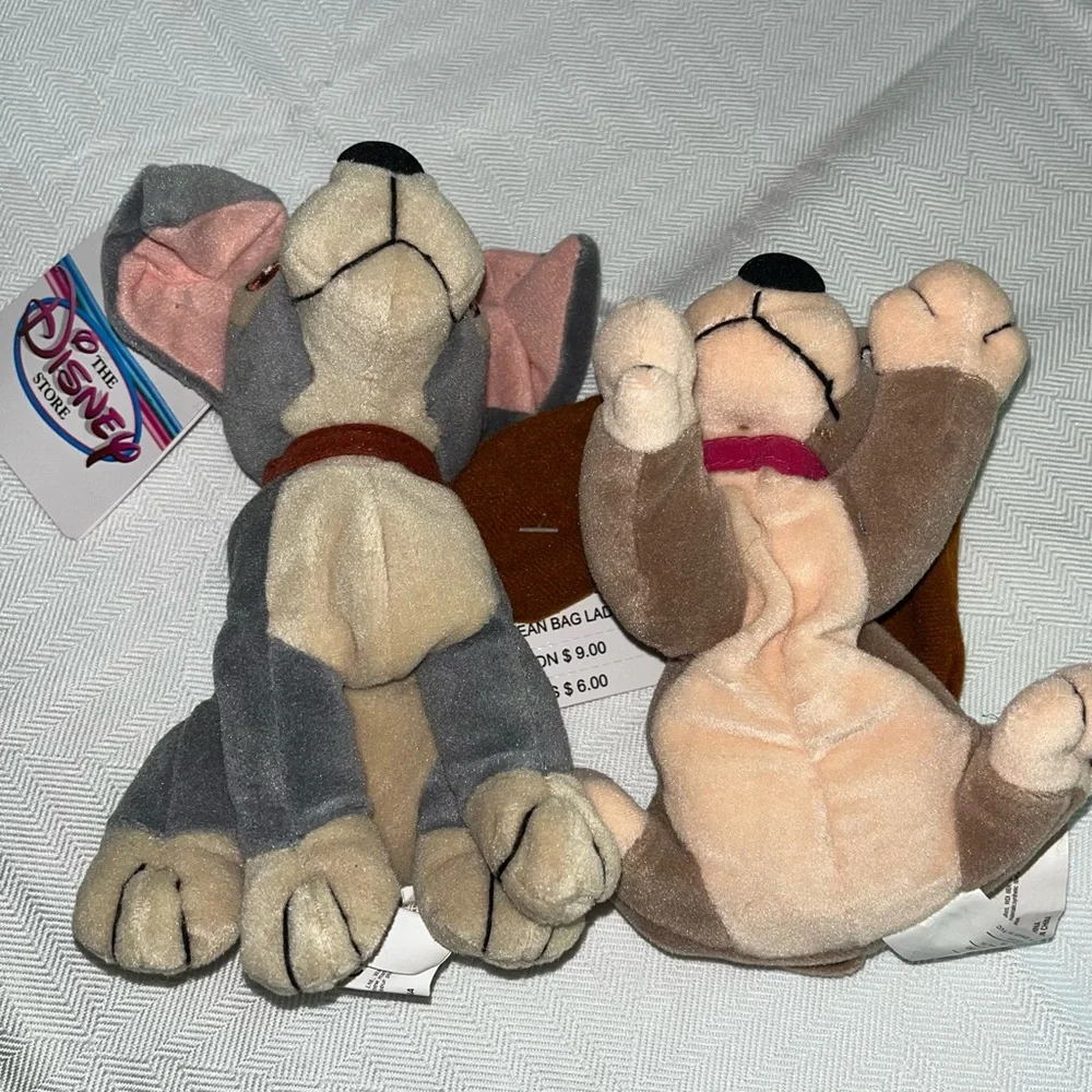 Disney Mini 8” Bean Bag Lady and‎ The Tramp